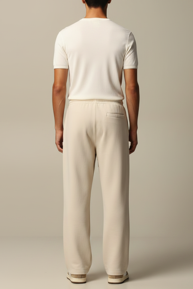 Pantalon Baggy Fluide - Beige Molleton - vue 2