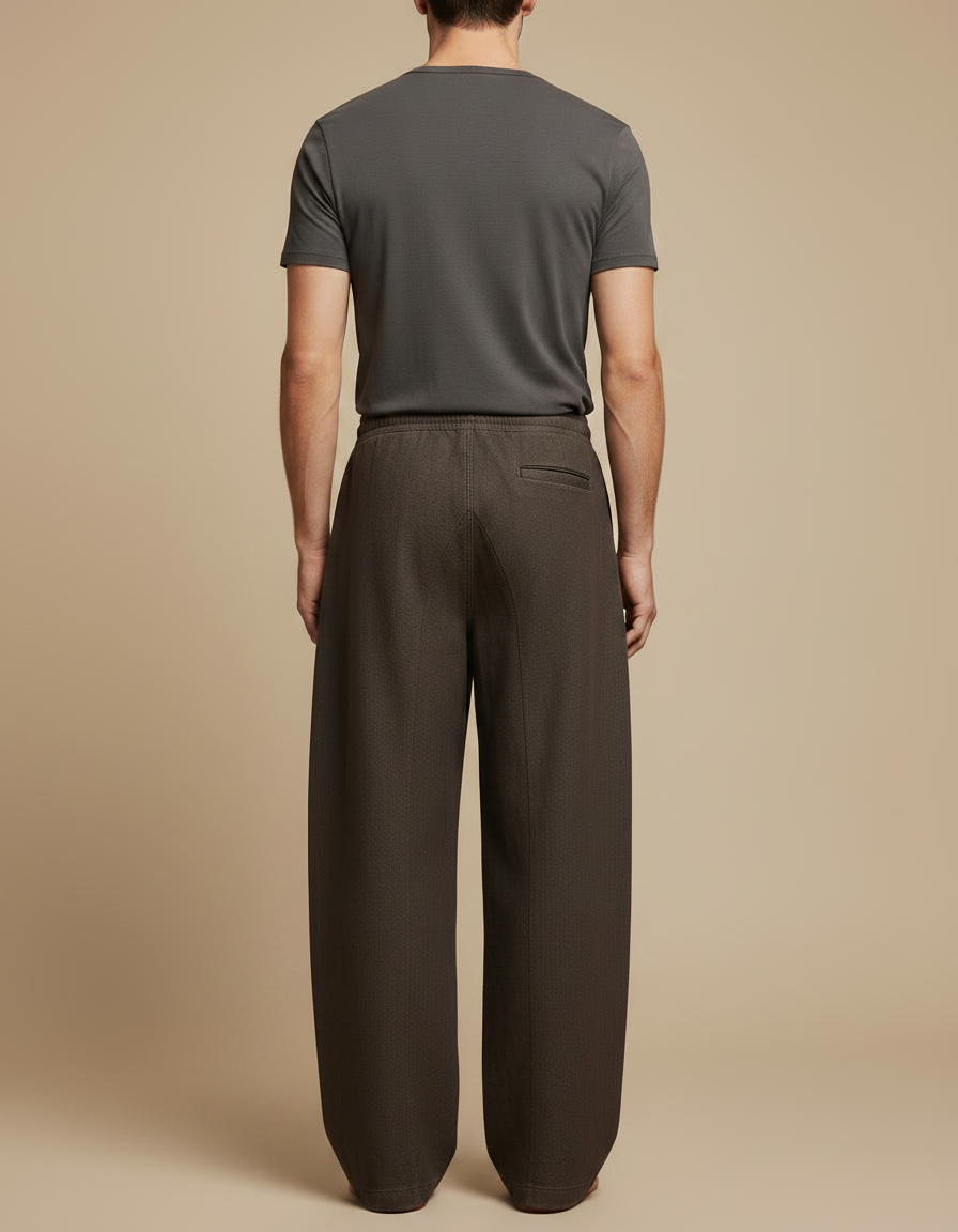 Pantalon Marron Fluide - Molleton - vue 2