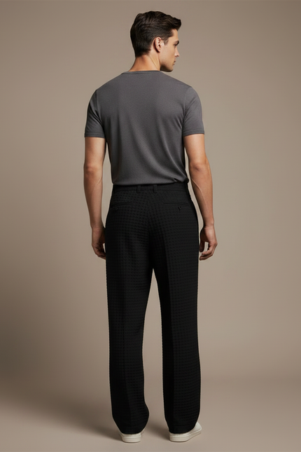 Pantalon Fluide Habillé - Noir Maille - vue 2