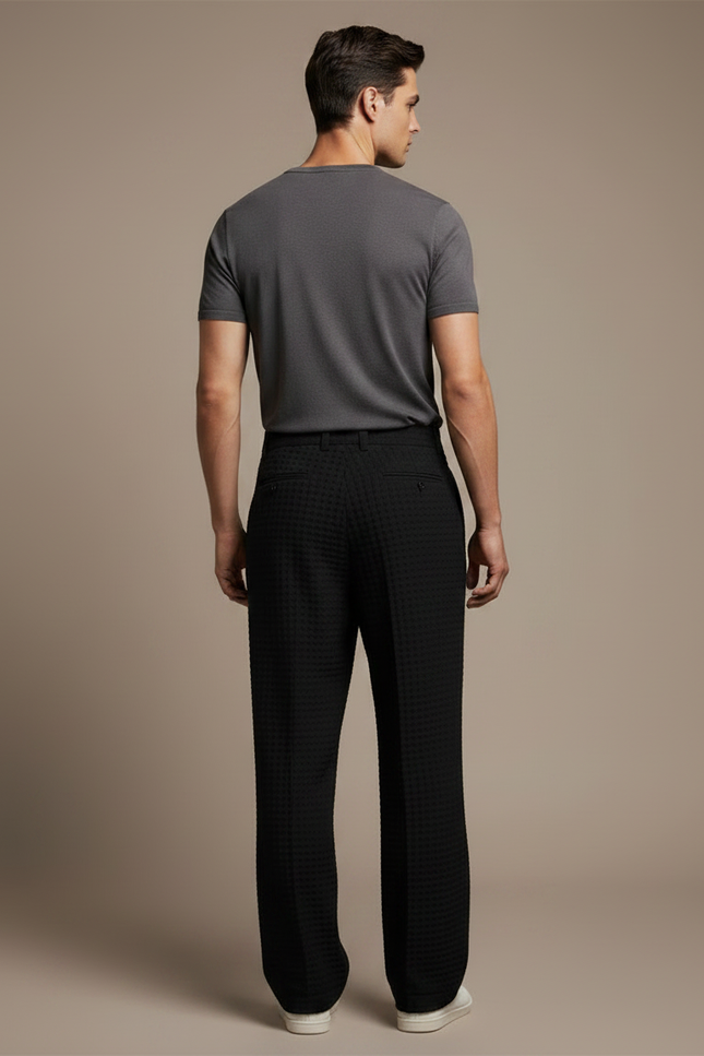 Pantalon Fluide Habillé - Noir Maille - vue 2