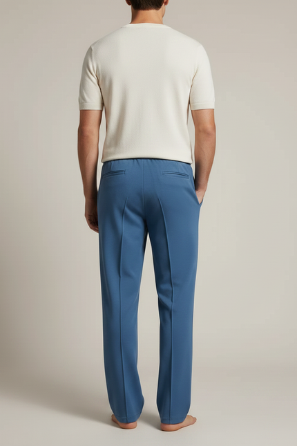 Pantalon Fluide Bleu Electrique - Maille - vue 2