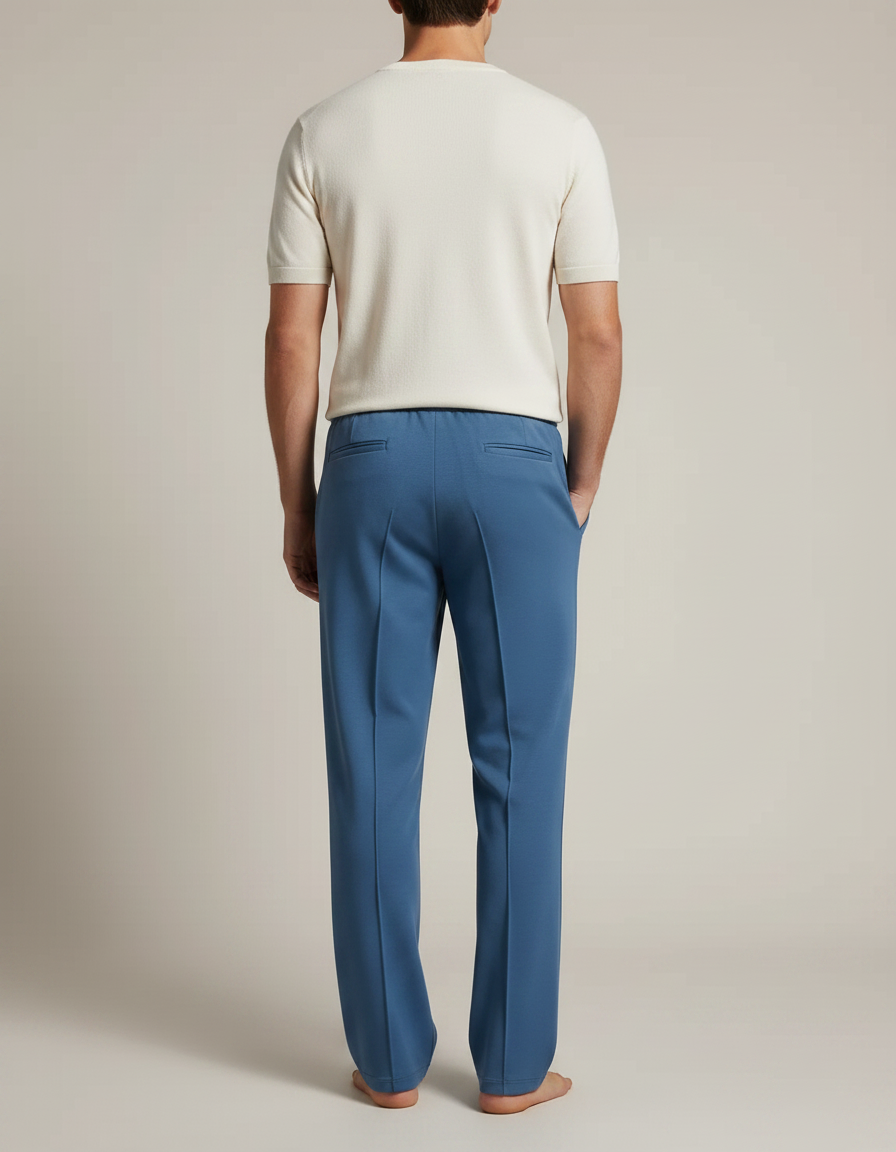 Pantalon Fluide Bleu Electrique - Maille - vue 2