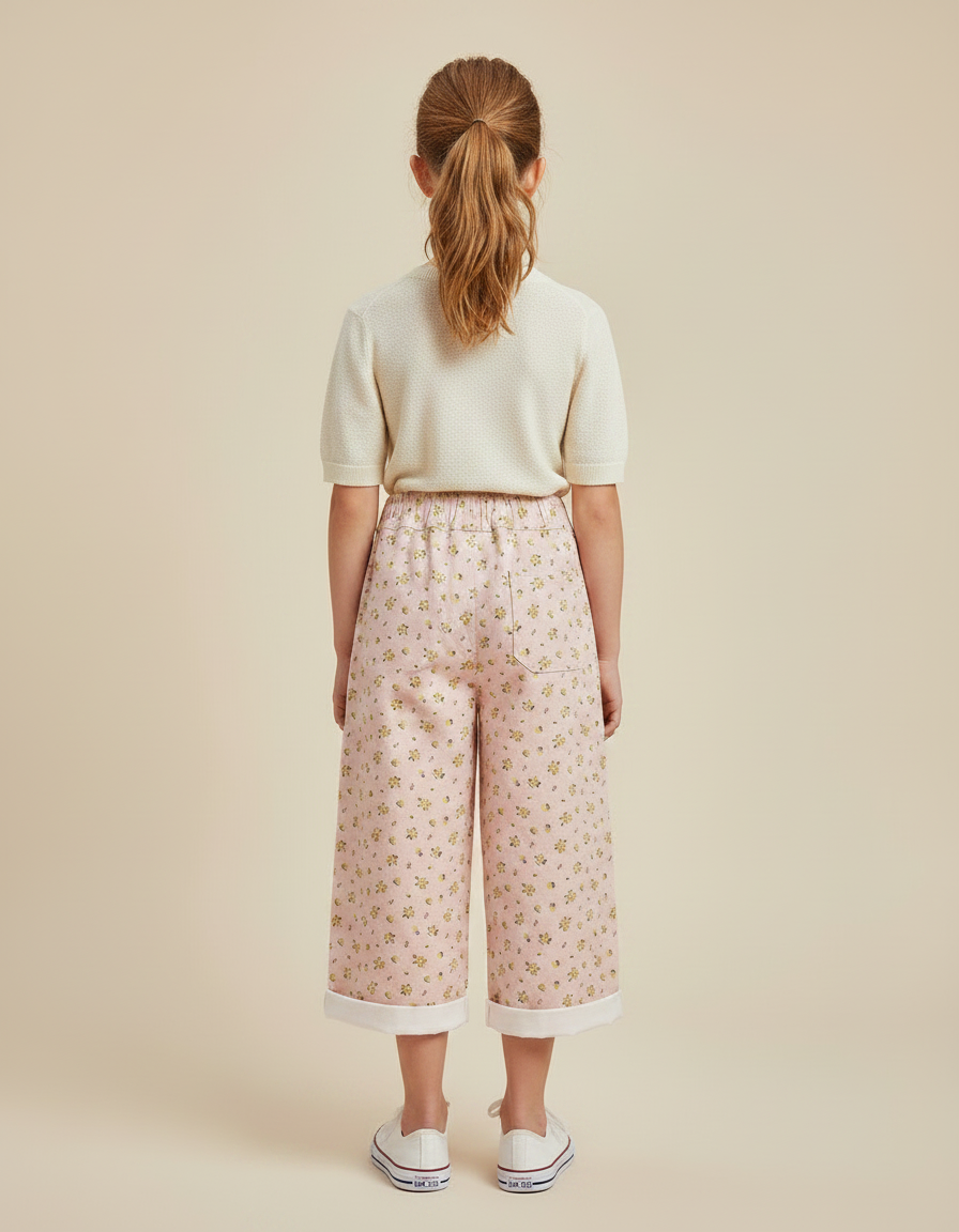 Pantalon Fluide Floral - Rose Coton - vue 2