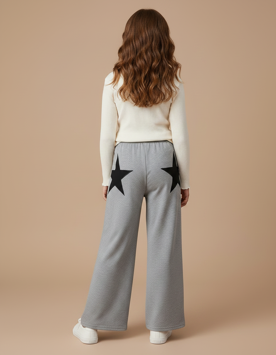 Pantalon Fluide Motifs - Gris Molleton - vue 2