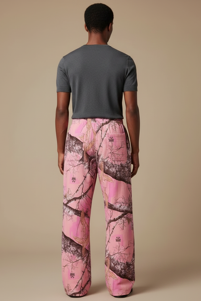 Pantalon Fluide Imprimé Homme - Rose Molleton - vue 2