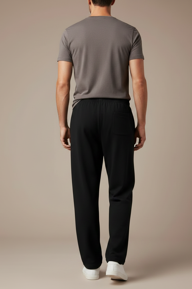 Pantalon Fluide Noir Crâne Viking Ample Décontracté Homme - Molleton - vue 2