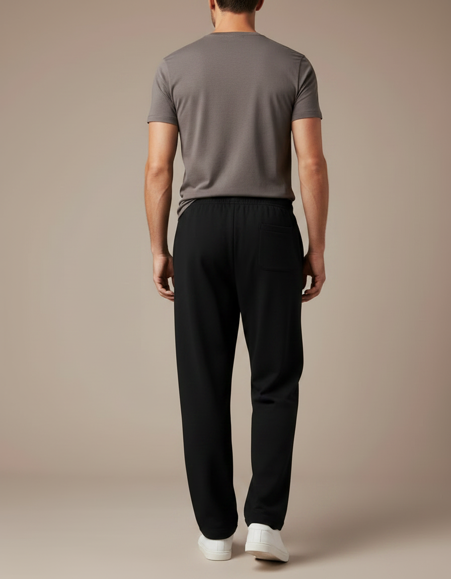 Pantalon Fluide Noir Crâne Viking Ample Décontracté Homme - Molleton - vue 2