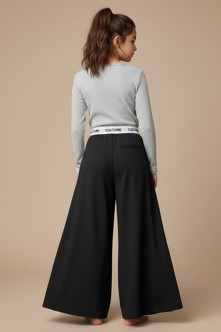 Pantalon Fluide Noir Ample Confortable CULTURE Enfant - Viscose - vue 2