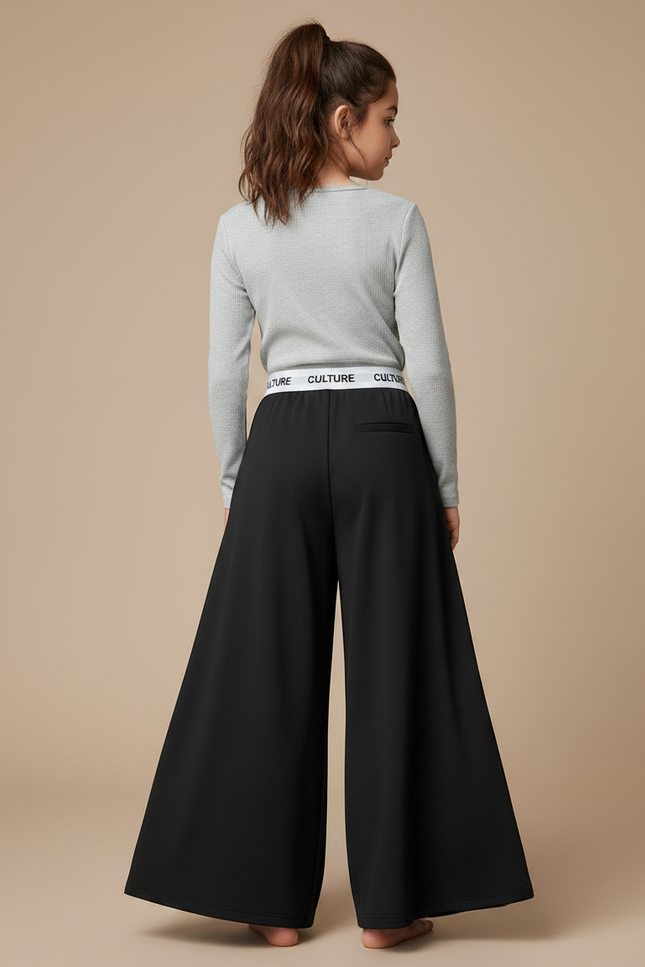 Pantalon Fluide Noir Ample Confortable CULTURE Enfant - Viscose - vue 2