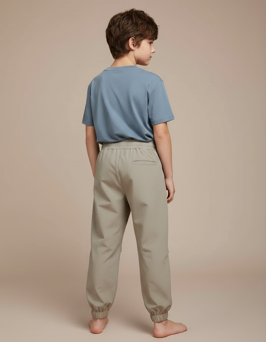 Pantalon Fluide Kaki Sport Décontracté Respirant Garçon - Polyester - vue 2