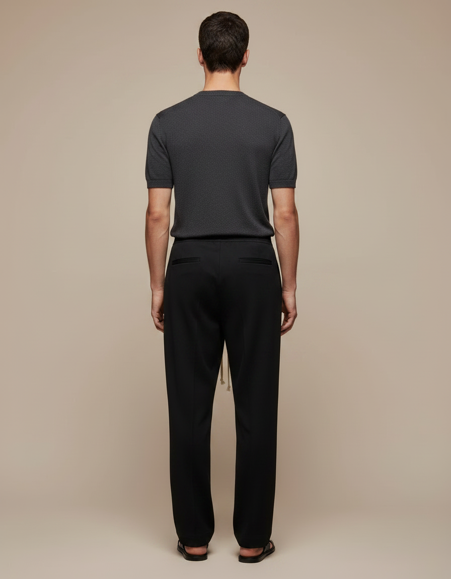 Pantalon Léger Fluide Homme - Noir Polyester - vue 2