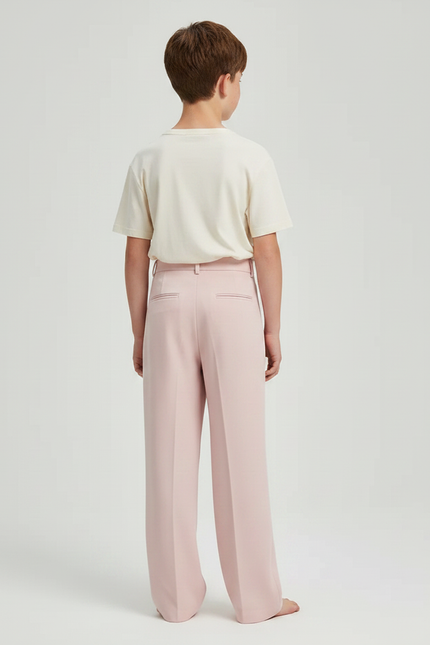 Pantalon Fluide Rose Ample Plissé Confortable Enfant - Polyester - vue 2