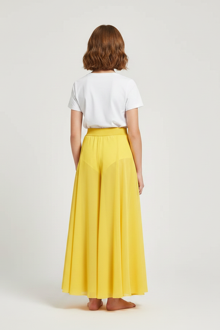 Pantalon Fluide Jaune Ample Mesh Danse Fille - Polyester - vue 2