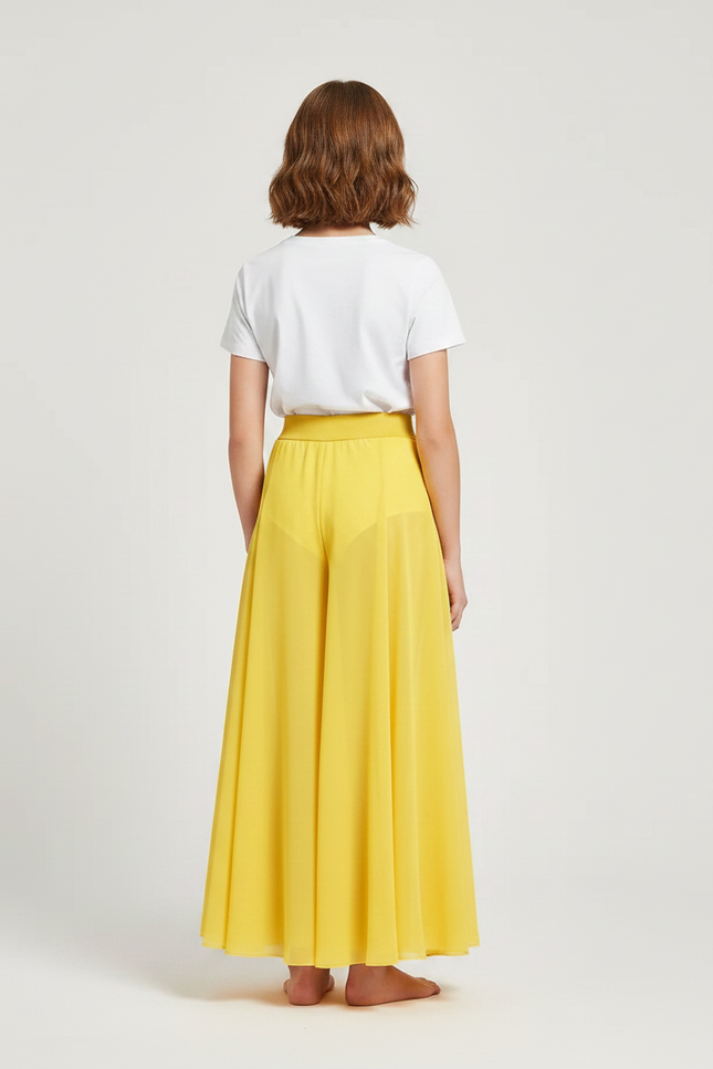 Pantalon Fluide Jaune Ample Mesh Danse Fille - Polyester - vue 2