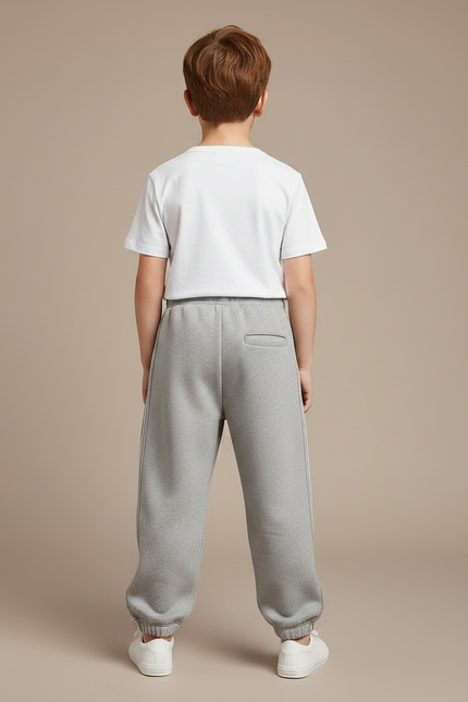 Pantalon Fluide Gris Ample Sport Enfant - Molleton - vue 2