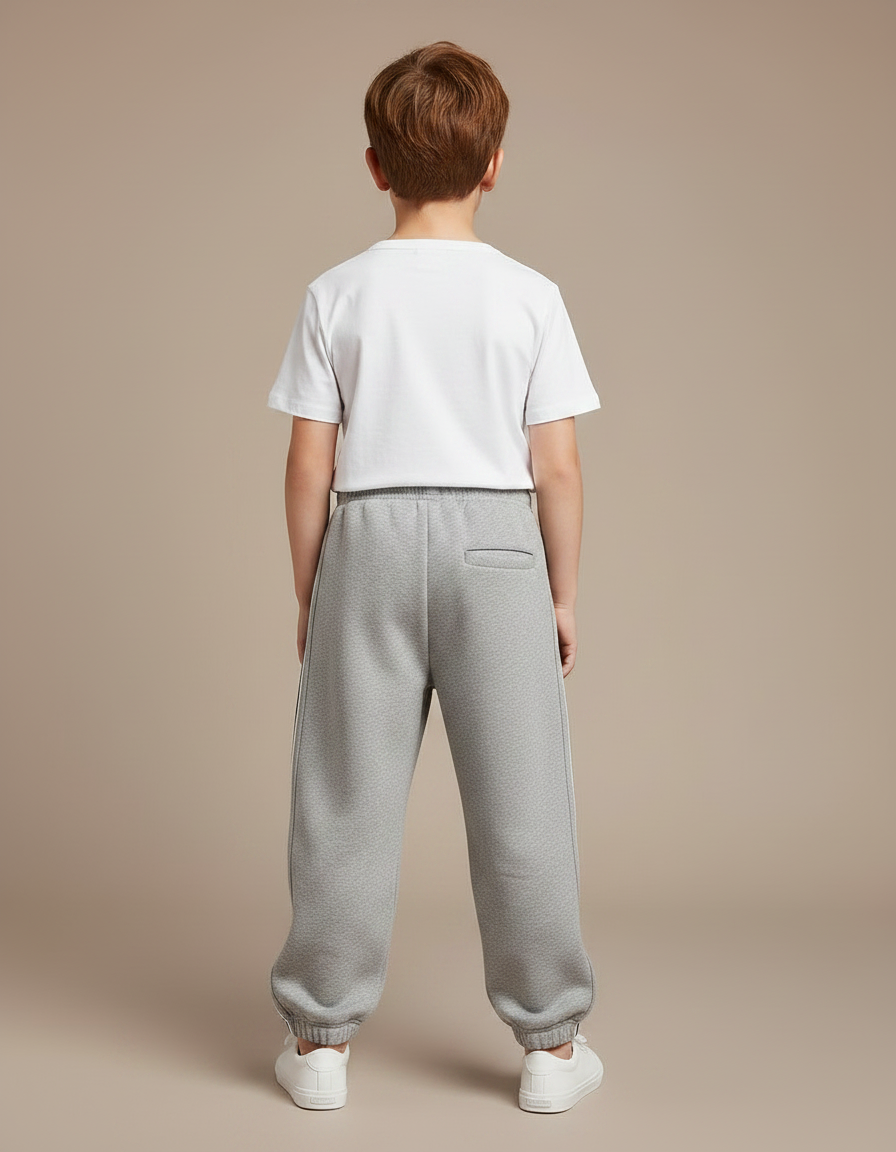 Pantalon Fluide Gris Ample Sport Enfant - Molleton - vue 2