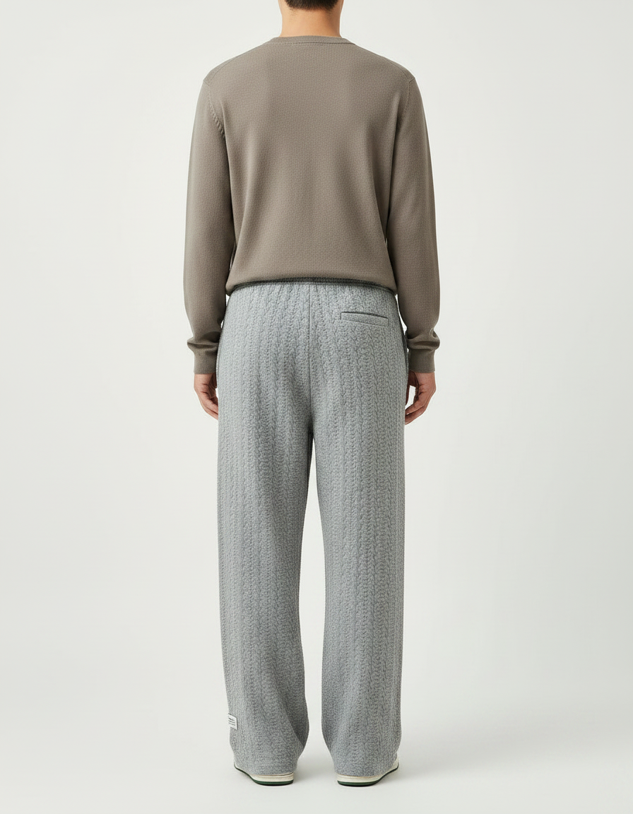 Pantalon Maille Fluide - Gris - vue 2