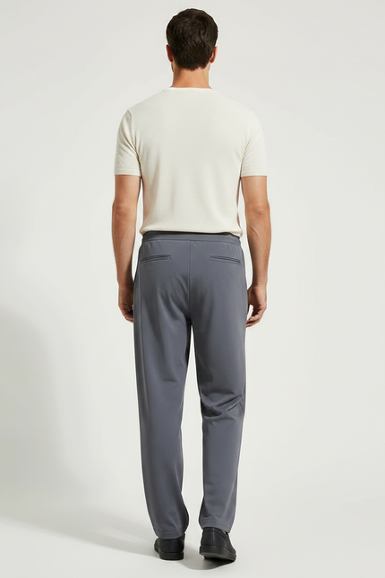 Pantalon Fluide Gris Droit Ample Sport Homme - Polyester - vue 2