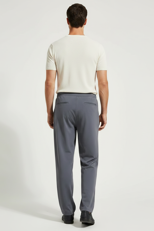 Pantalon Fluide Gris Droit Ample Sport Homme - Polyester - vue 2
