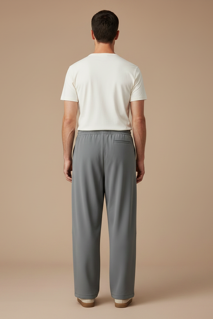 Pantalon Fluide Gris Ample Décontracté Homme - Polyester - vue 2