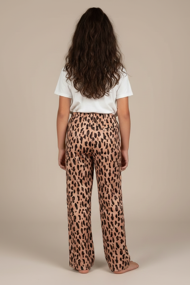 Pantalon Fluide Léopard Ample Confortable Enfant - Imprimé Satin - vue 2