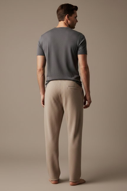 Pantalon Fluide Laine - Beige - vue 2