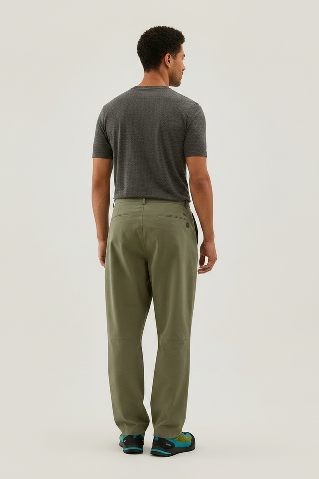 Pantalon Fluide Kaki Ample Décontracté Léger Homme - Polyester - vue 2