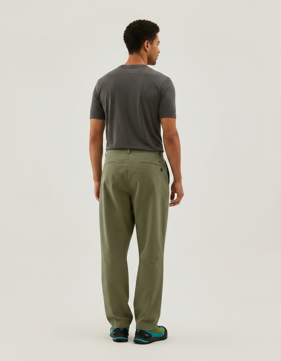 Pantalon Fluide Kaki Ample Décontracté Léger Homme - Polyester - vue 2
