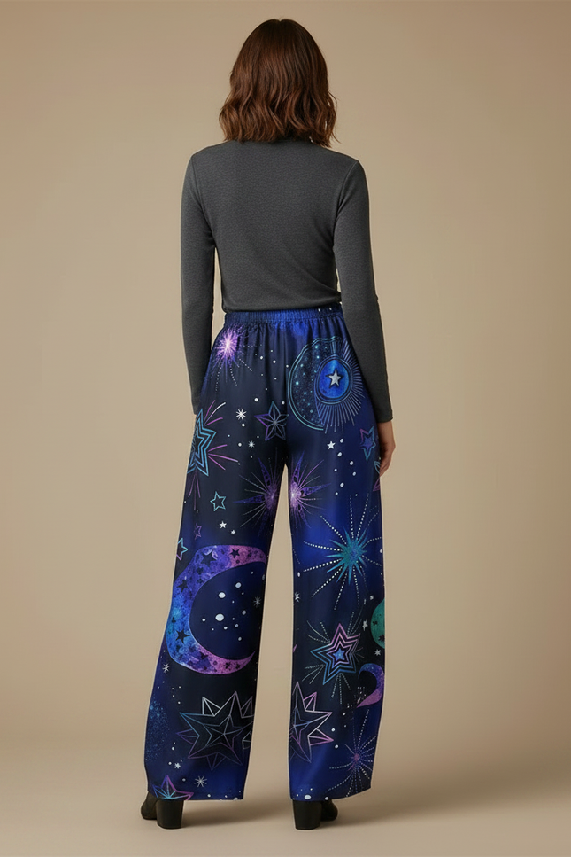 Pantalon Fluide Imprimé Grande Taille - Satin - vue 2