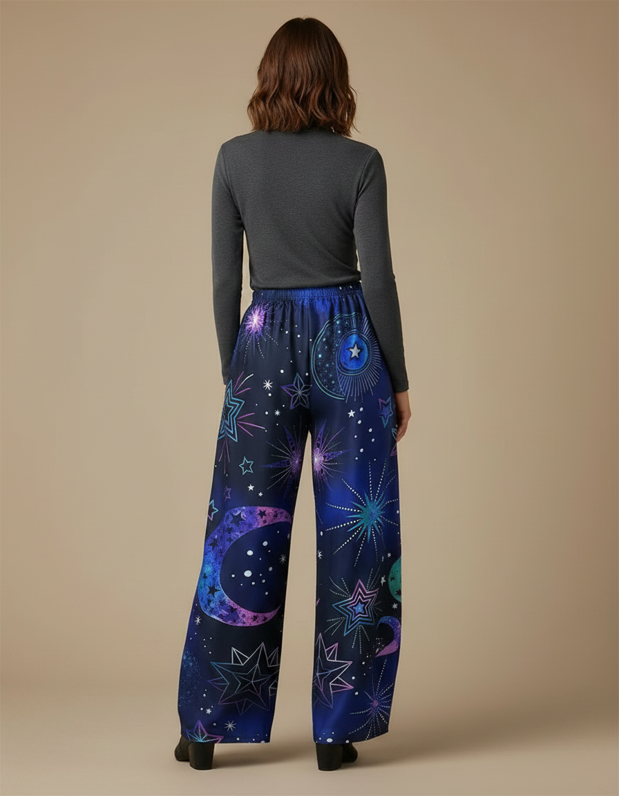 Pantalon Fluide Imprimé Grande Taille - Satin - vue 2