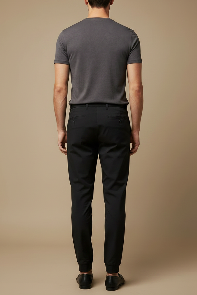 Pantalon Fluide Skinny - Noir Polyester - vue 2