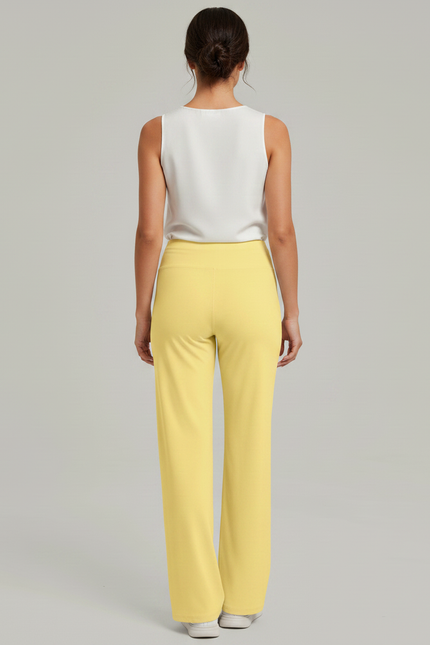 Pantalon Fluide Jaune Ample Décontracté Confortable Sportif - Maille - vue 2