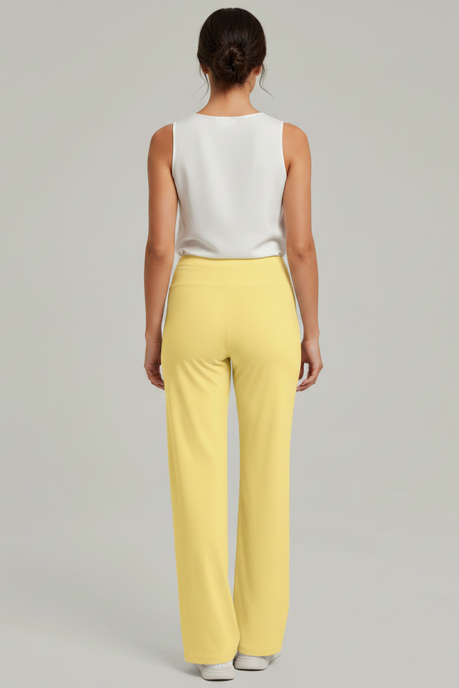 Pantalon Fluide Jaune Ample Décontracté Confortable Sportif - Maille - vue 2