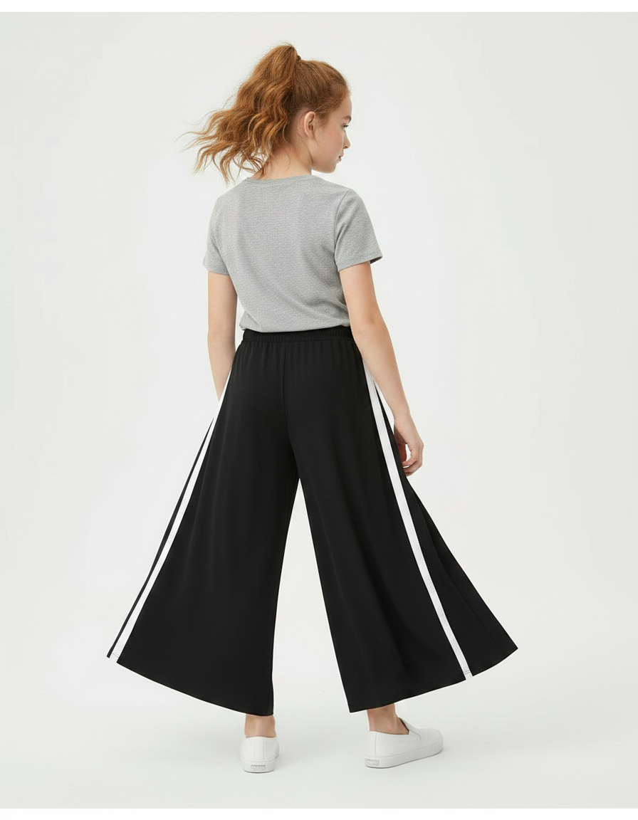 Pantalon Fluide Petite Taille - Noir Polyester - vue 2