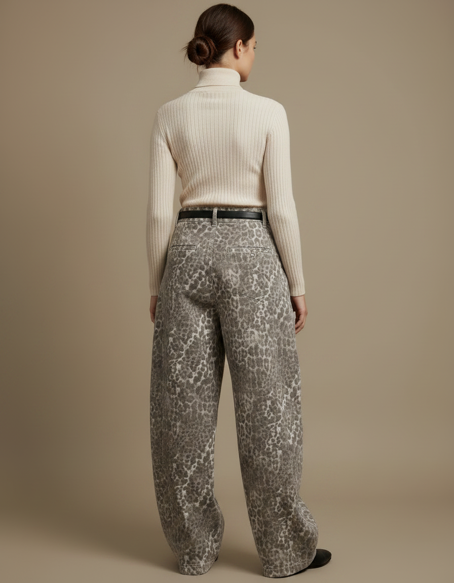 Pantalon Fluide Femme Leopard - Imprimé Jean - vue 2