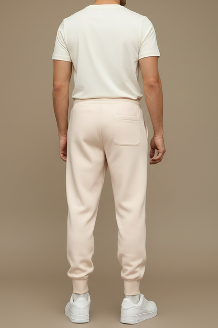 Pantalon Fluide Beige Imprimé Brooklyn Sport Cordon Homme - Molleton - vue 2