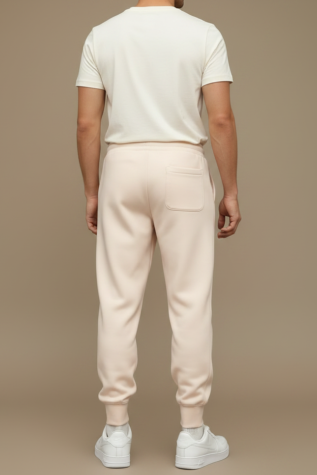 Pantalon Fluide Beige Imprimé Brooklyn Sport Cordon Homme - Molleton - vue 2
