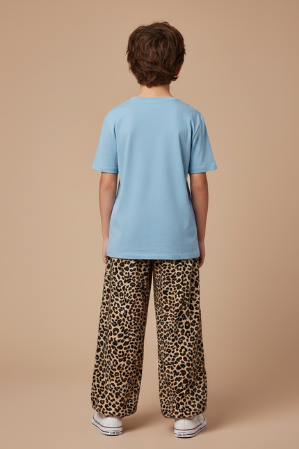 Pantalon Fluide Léopard Ample Coton Enfant Décontracté - Imprimé - vue 2