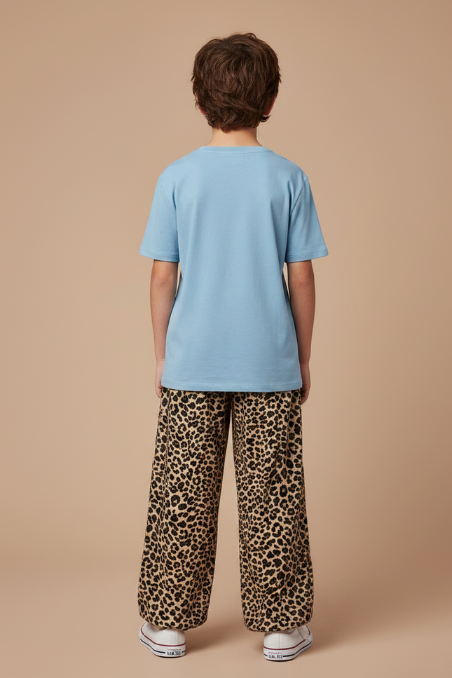 Pantalon Fluide Léopard Ample Coton Enfant Décontracté - Imprimé - vue 2