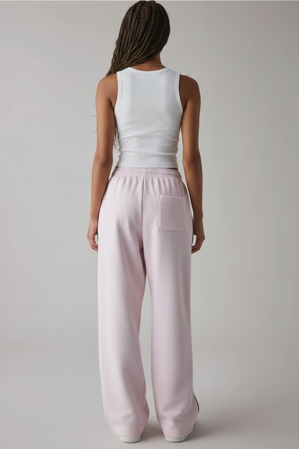 Pantalon Fluide Avec Rayure - Rose Molleton - vue 2