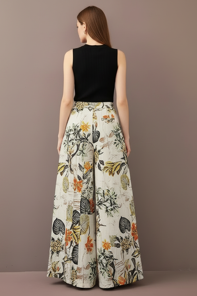 Pantalon Fluide Jungle - Imprimé Viscose - vue 2