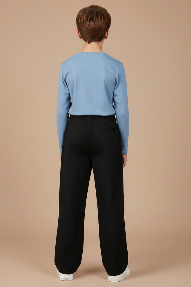 Pantalon Fluide Noir Ample Coton Enfant Casual - vue 2