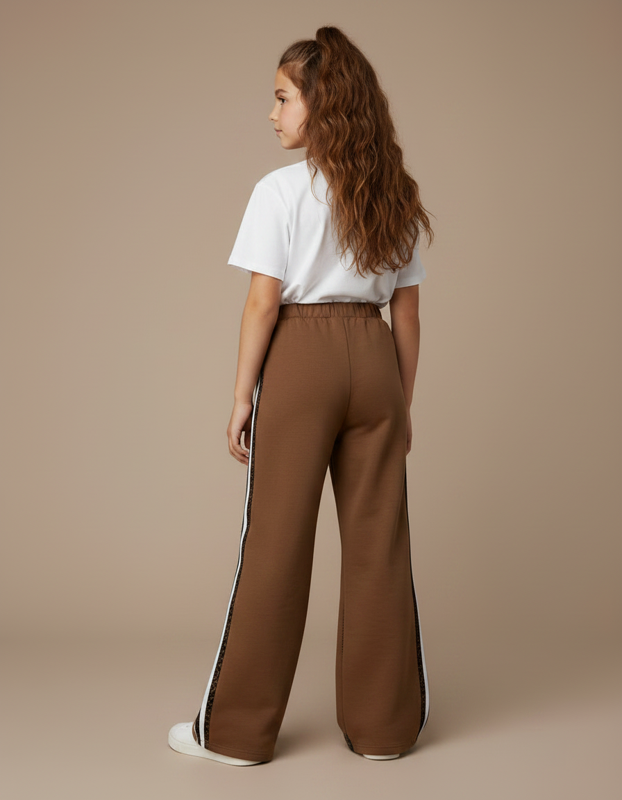Pantalon Fluide Python - Marron Molleton - vue 2