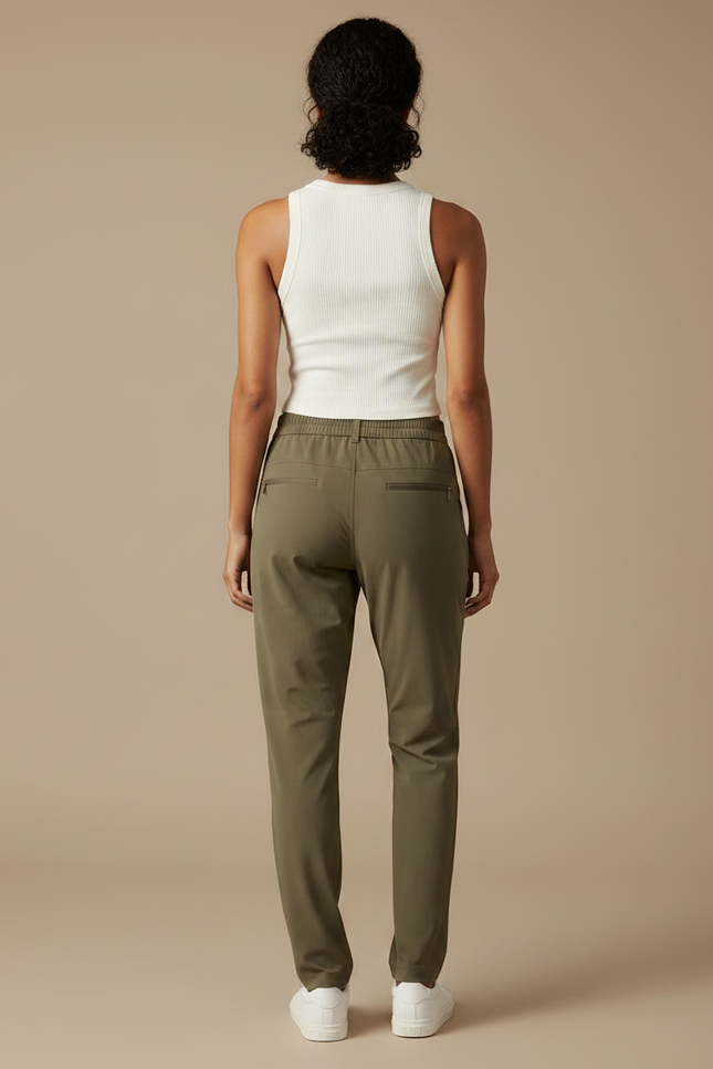 Pantalon Fluide Cargo Kaki Femme Léger Sportif - Polyester - vue 2