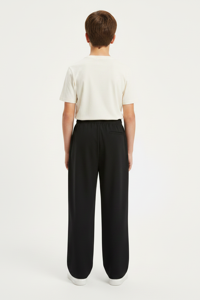 Pantalon Fluide Noir Ample Casual Enfant - Viscose - vue 2