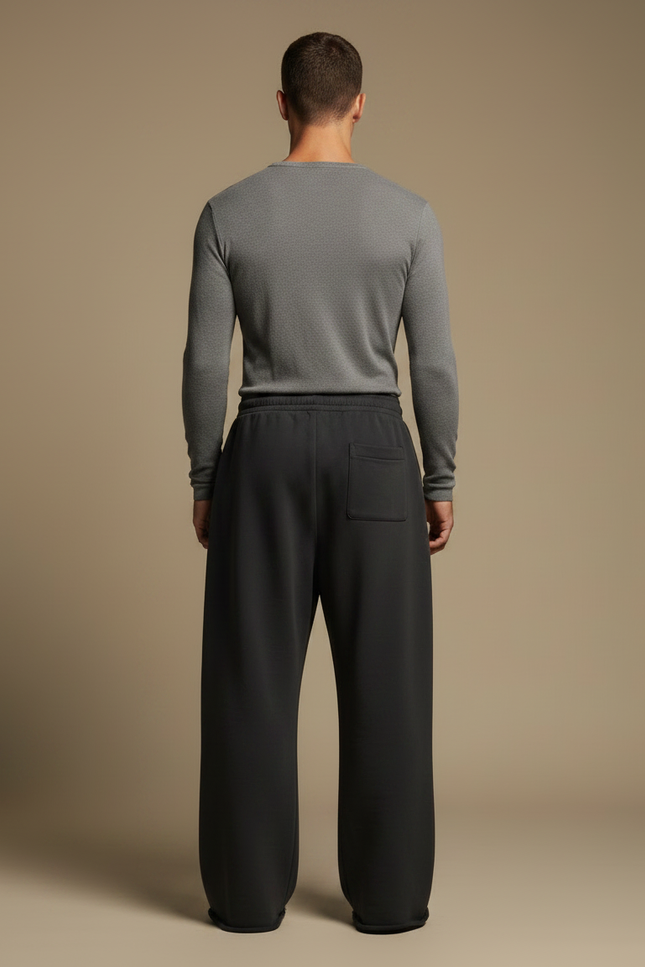 Pantalon Fluide Ample Imprimé Gothique Noir Rouge Homme - Molleton - vue 2
