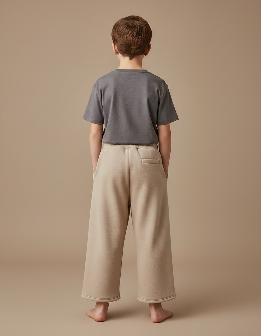 Pantalon Fluide Beige Coton Ample Décontracté Épais - Molleton - vue 2
