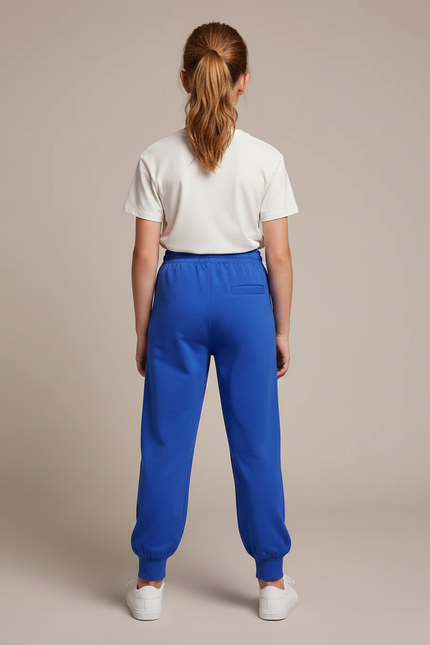 Pantalon Fluide Bleu Royal Décontracté Sport Fille - Molleton - vue 2