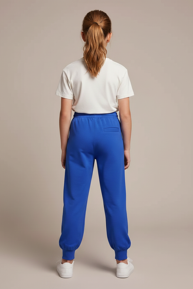 Pantalon Fluide Bleu Royal Décontracté Sport Fille - Molleton - vue 2