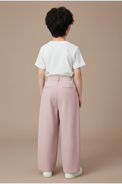 Pantalon Fluide Garçon Rose Palazzo - Polyester - vue 2